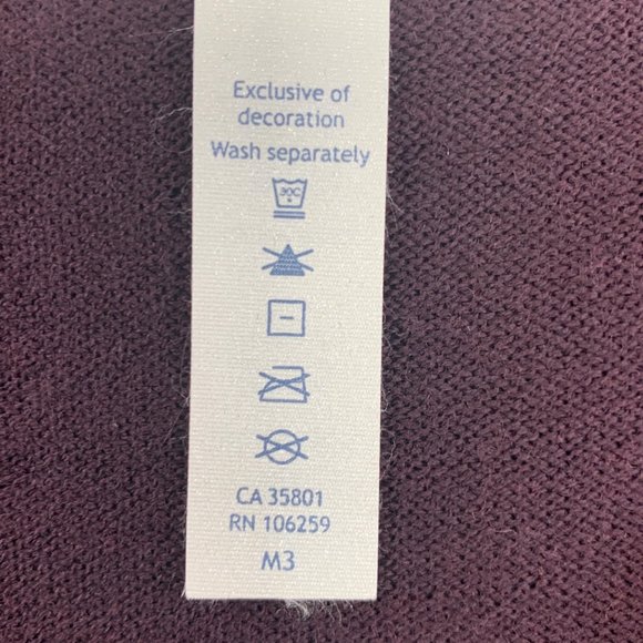 Lululemon Merino Wool Sit In Lotus Wrap ll Sweater Size 12 Heathered Plum - Picture 9 of 12